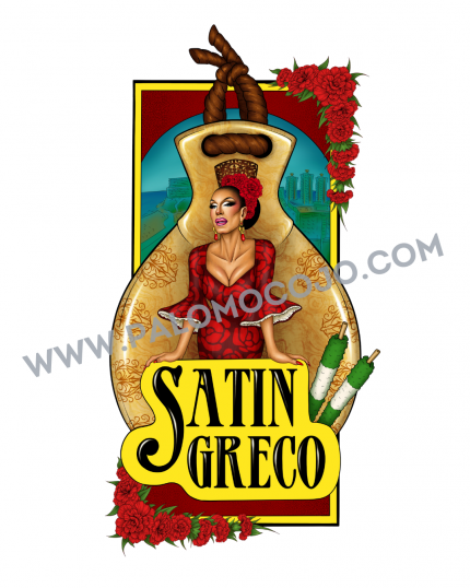 Camiseta Satin Greco Blanca
