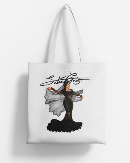 Tote Bag Satin Greco Torremolinos Blanca