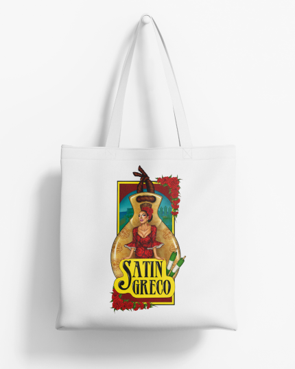 tote satin greco